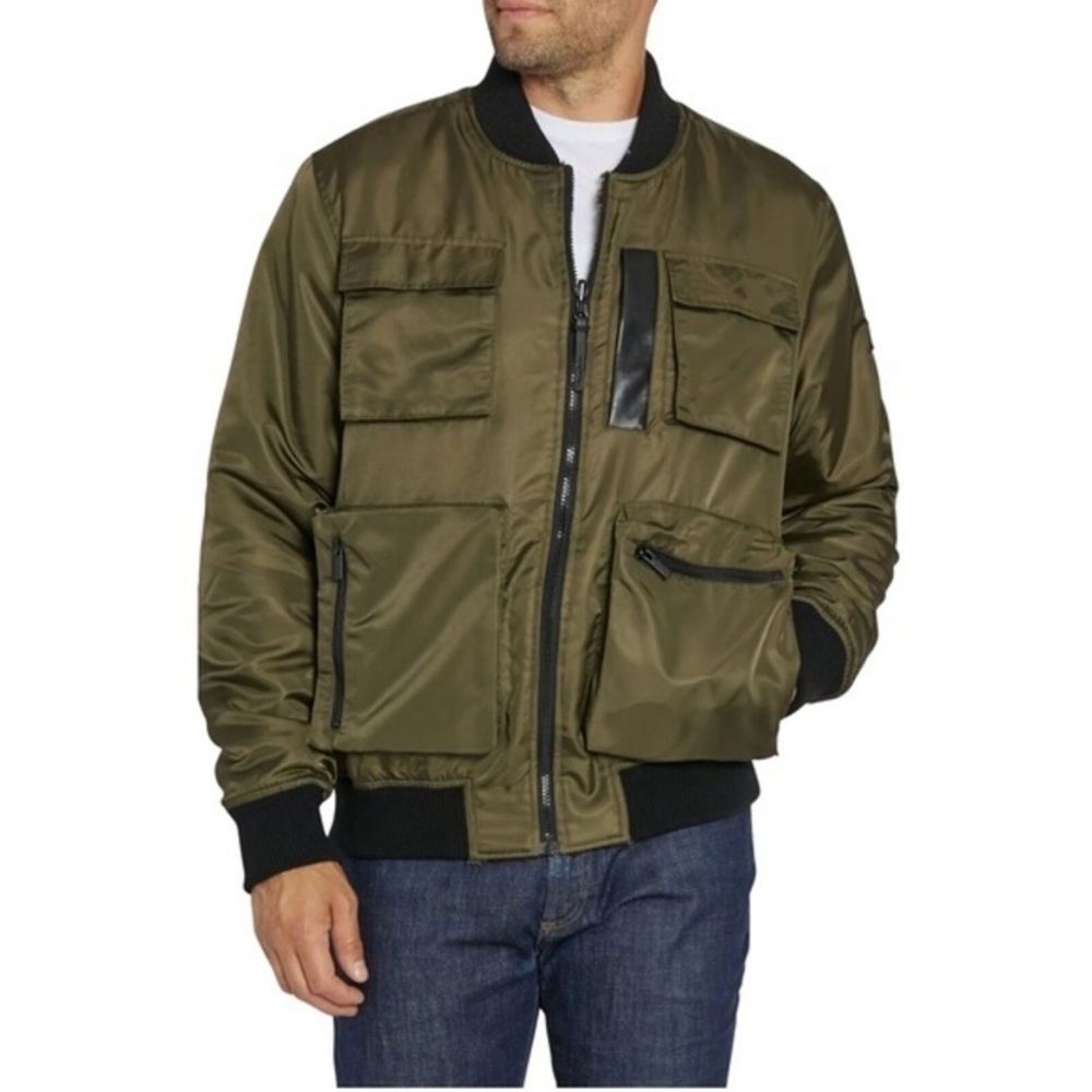 NWT- Waterproof Reversible Field Jacket Military Green and Camo Sherpa - Picture 4 of 8